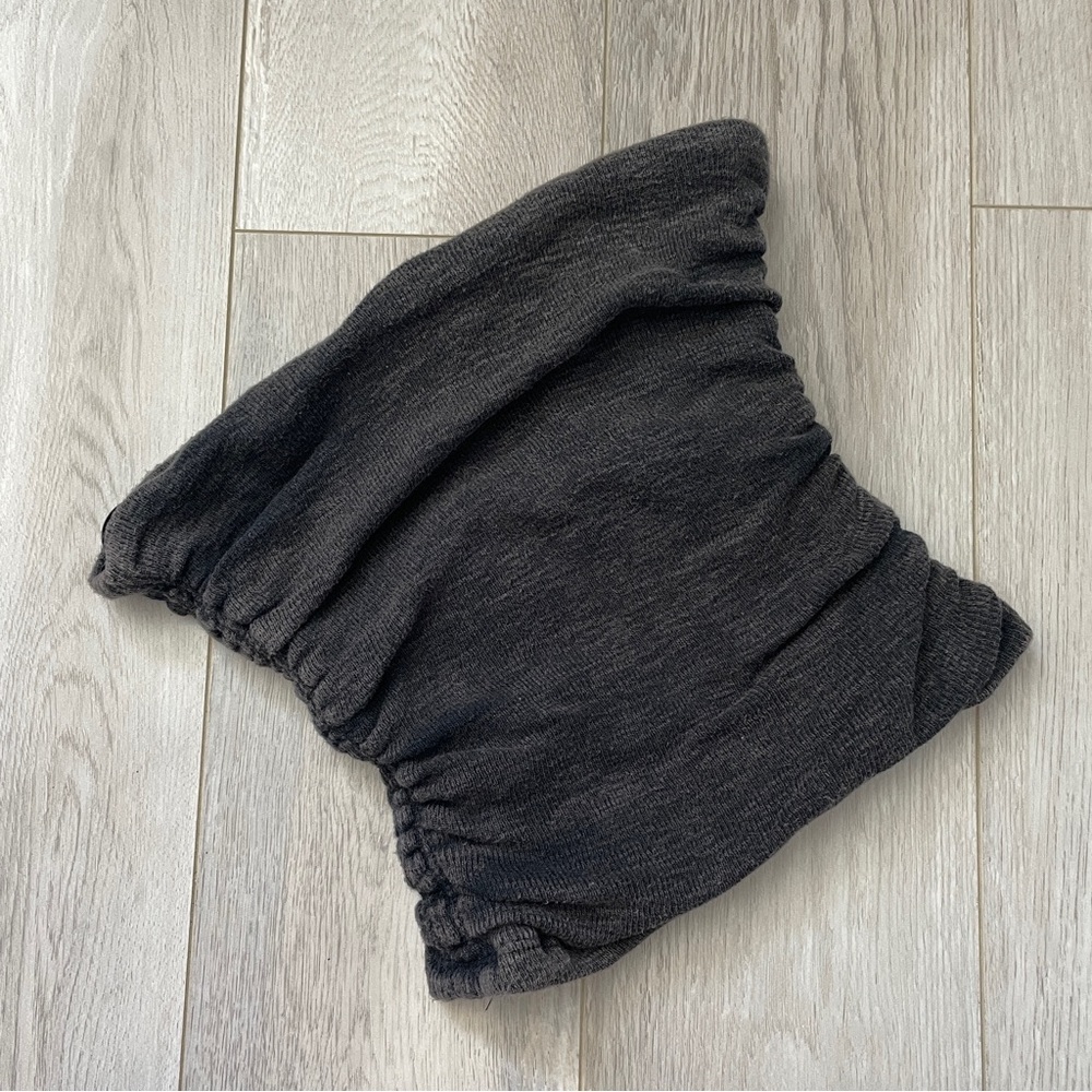 Free People Top strapless ruched tube womens Gray (xsmall) going out minimalist